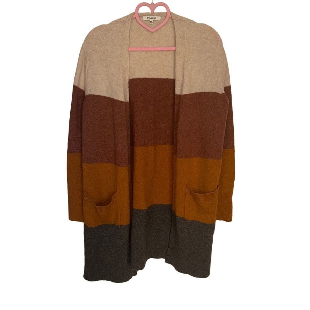 Madewell Oversized Kent Striped Cardigan Sweater in Coziest Yarn | XXS - Picture 4 of 12